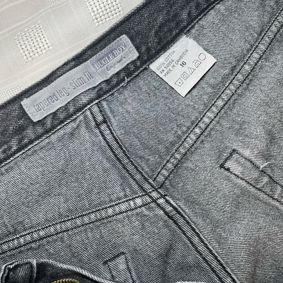 Bugle Boy Vintage Black Rose Embroidered Jeans | Size 16 - Picture 10 of 14